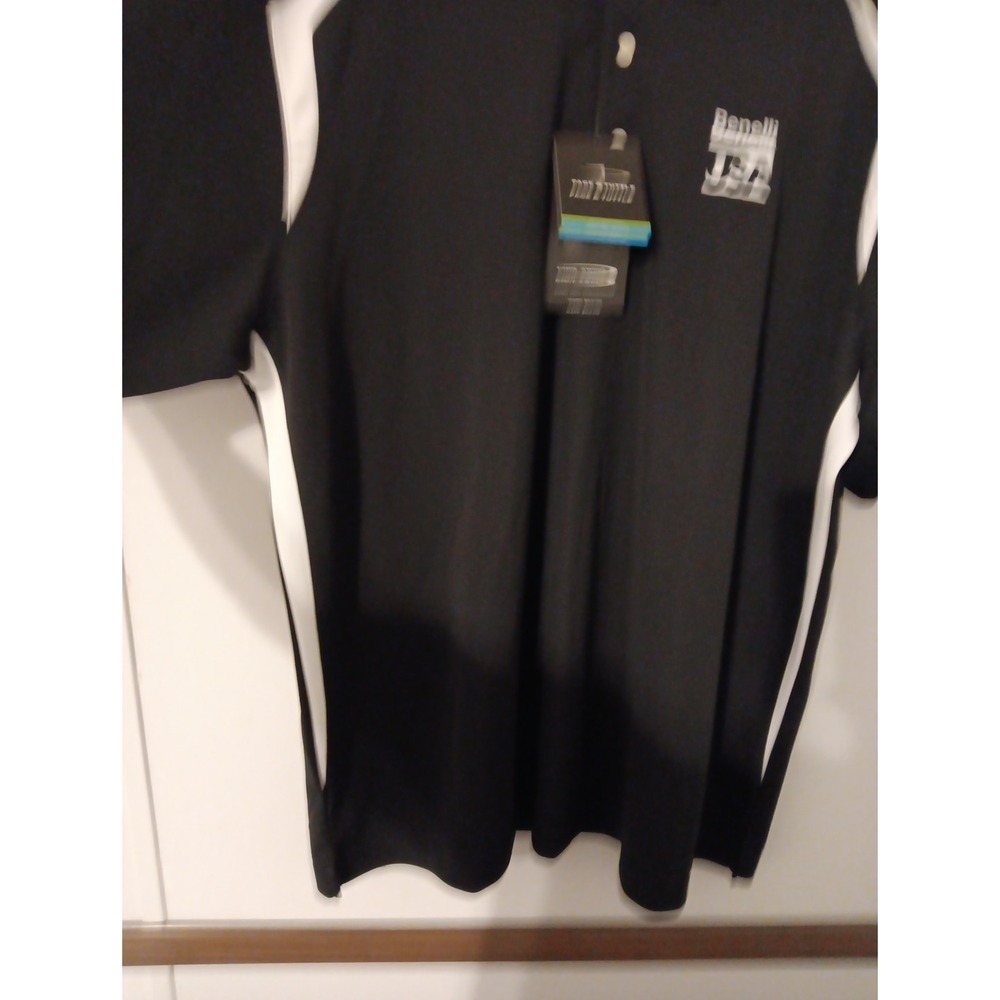 Page &‎ Tuttle Cool Swing Polo Men's  NWT Black/White Bennelli USA Logo Sz 2XL